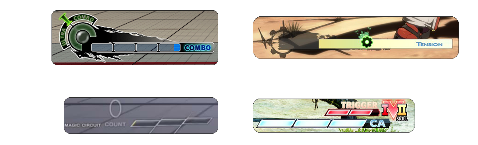 Examples of meters used in other fighting games